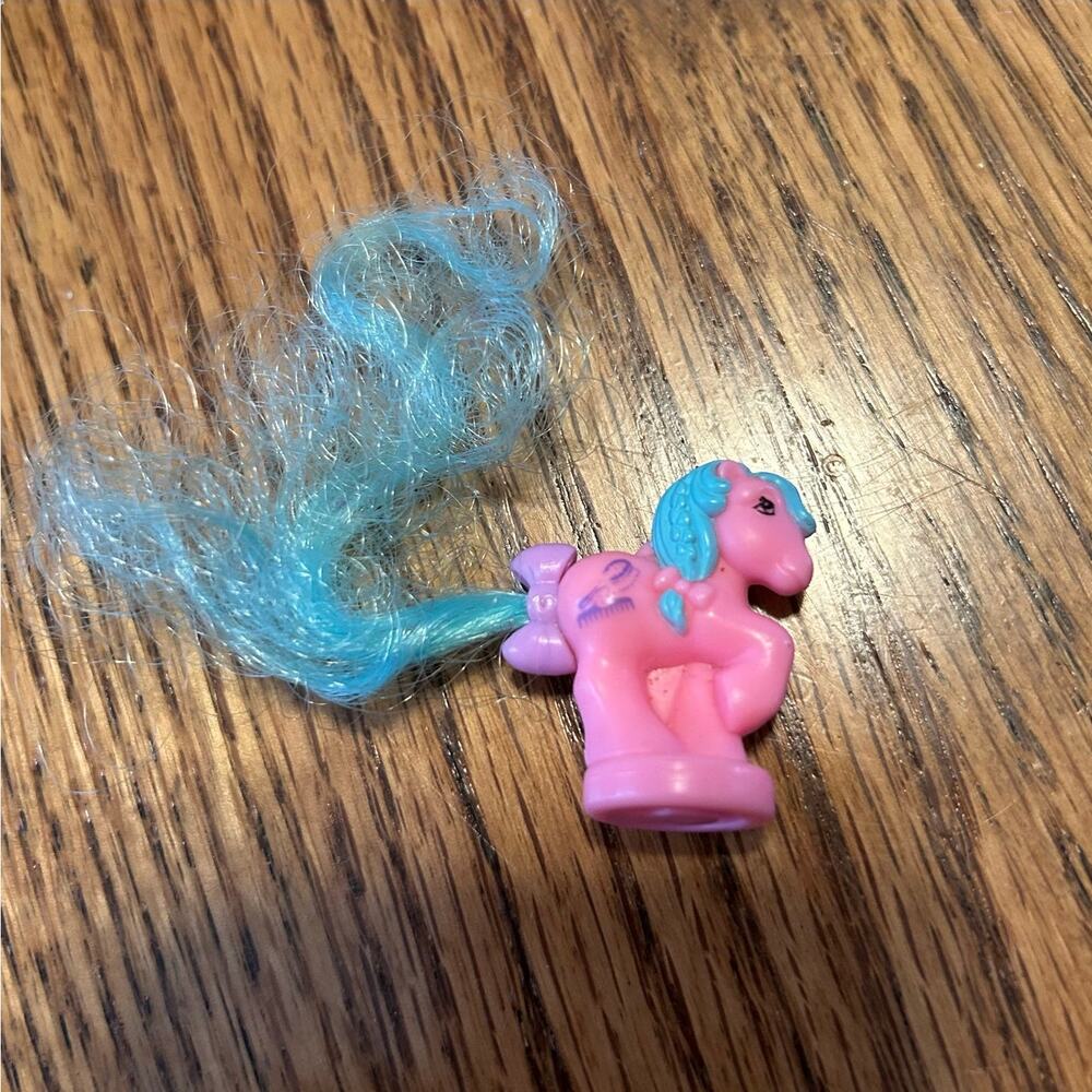 Vintage 1989 My Little Pony MLP Petite Ponies G1 Ponytail Comb Pink Blue